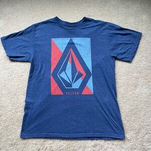 Volcom Men’s Blue Cotton Blend Graphic Print T-Shirt - Size M - GUC